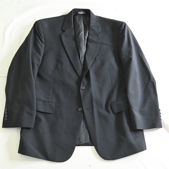 Jos A Bank 44S Navy Blue 100% Wool Blazer Suit Jacket‎ Sport Coat - Picture 1 of 12